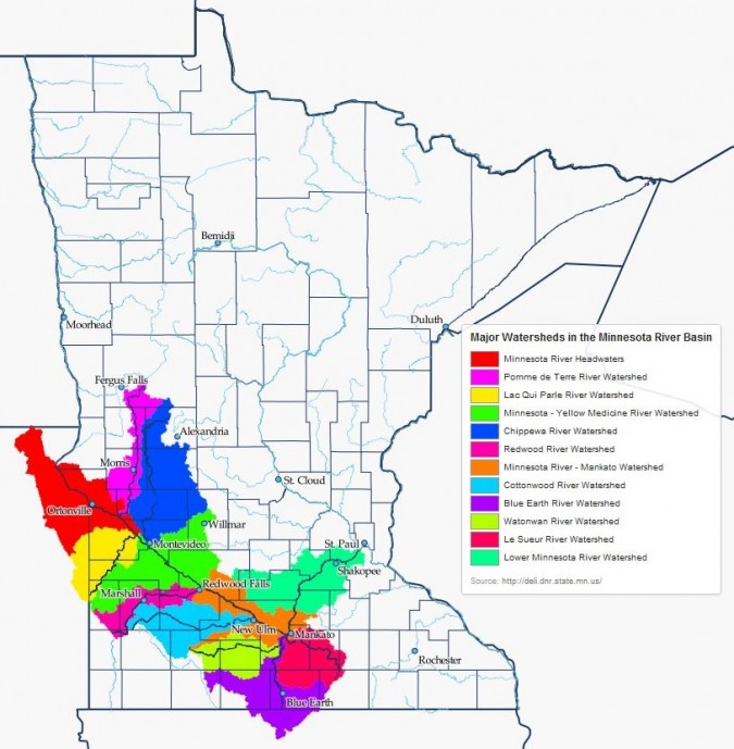 MN River Watershed Map