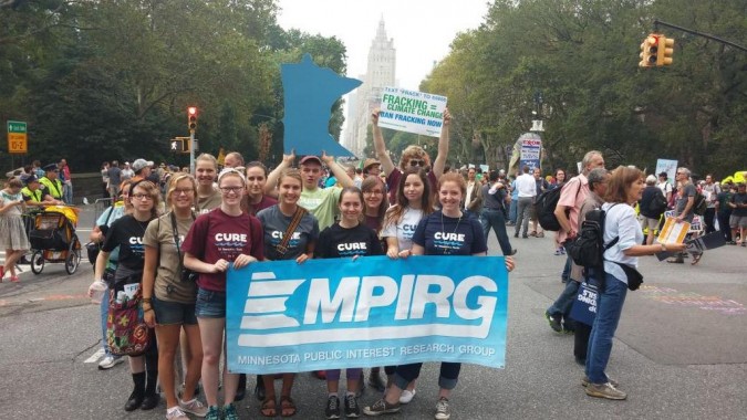 Group of students at the People's Climate March