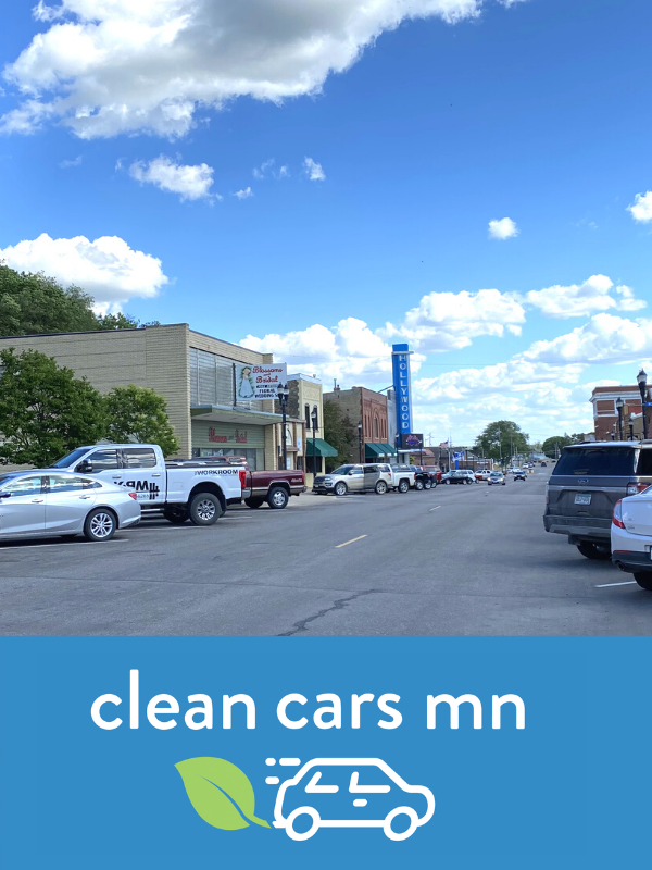 Rural Minnesota Main Street + MPCA Clean Cars logo