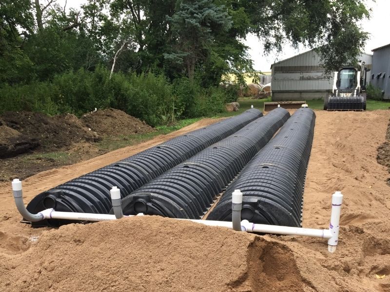 Mound septic system