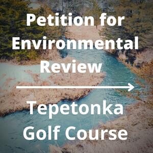 Button for petition for Environmental revidw for the Tepetonka Golf Course