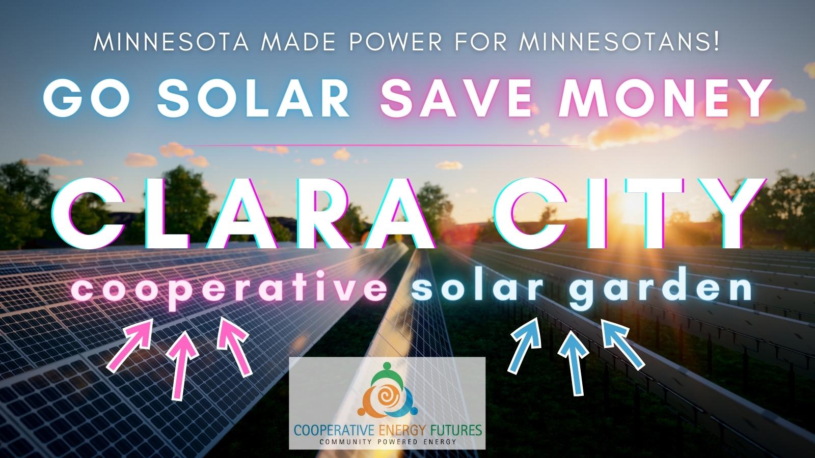 Clara City Co-op Solar Garden graphic
